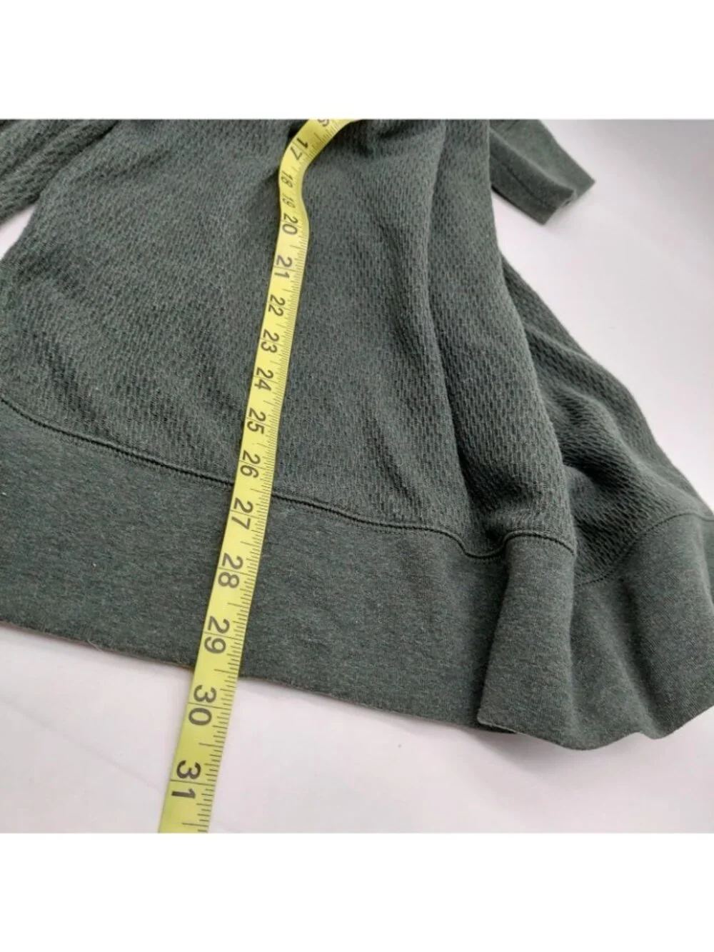 Banana Republic Henley Waffle Knit Sweater Shirt Size Large Green Snap Vintage
